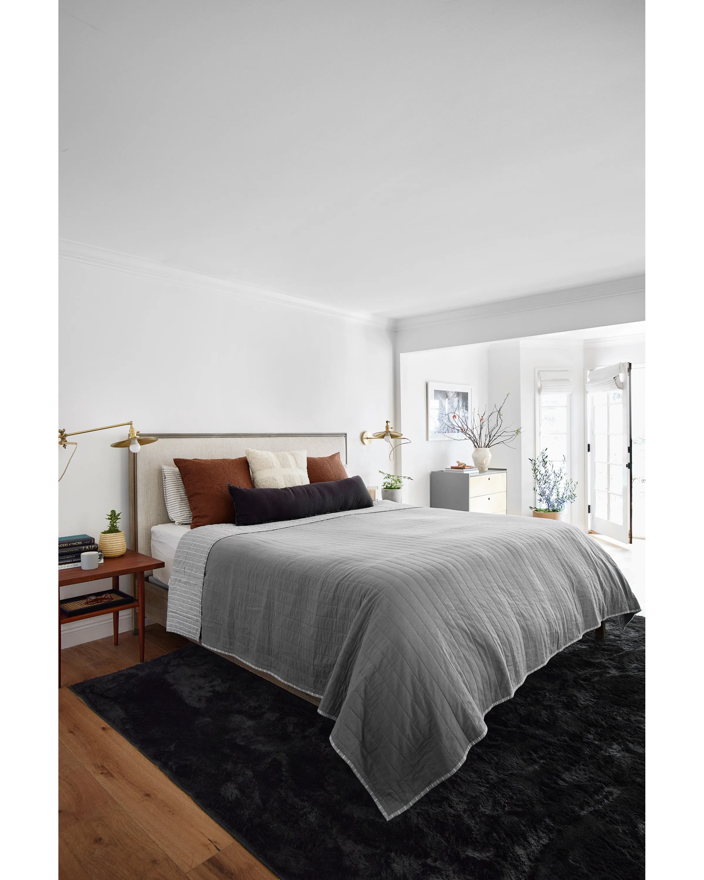 Ink Black Plush Rug