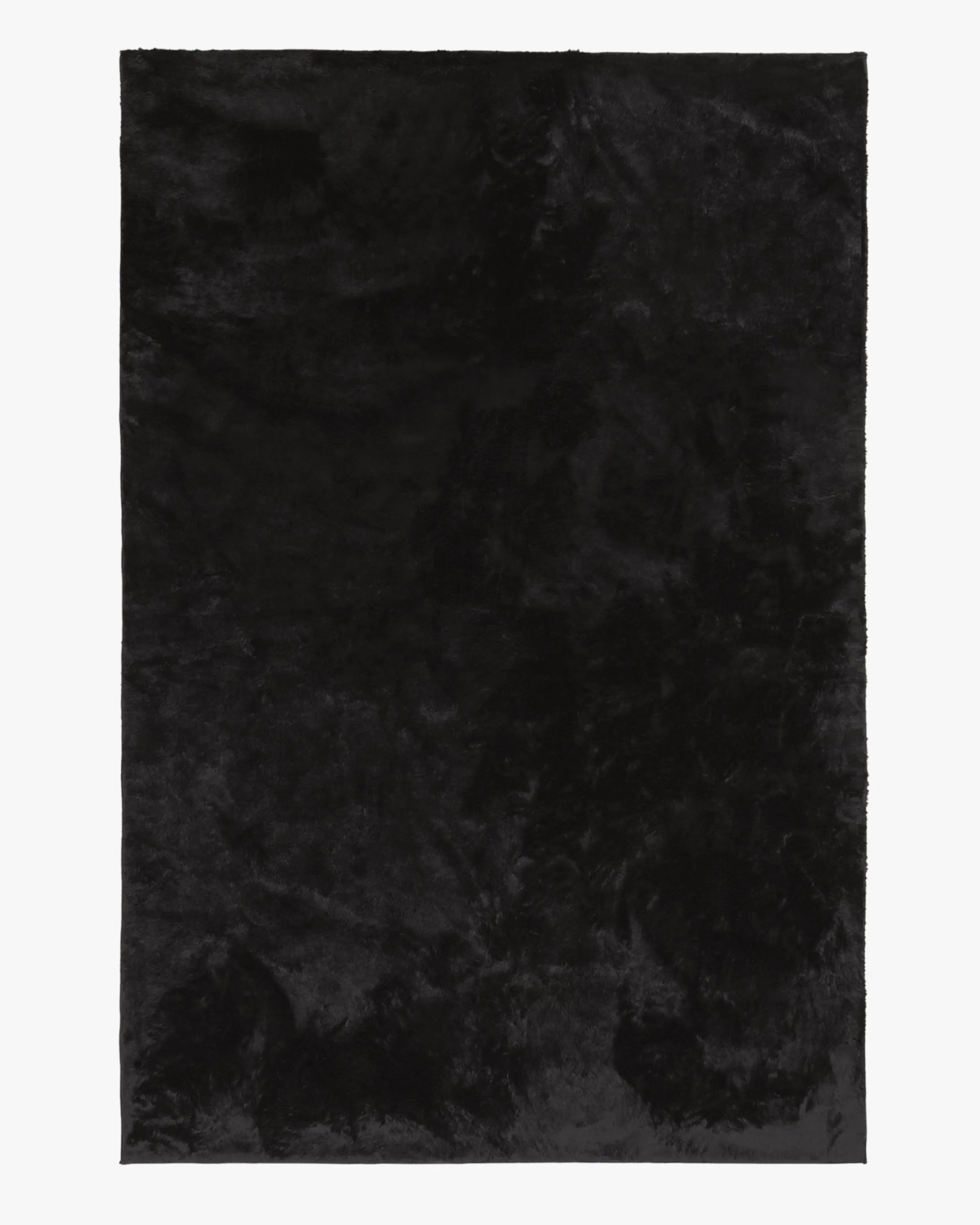Ink Black Plush Rug