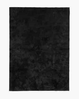 Ink Black Plush Rug