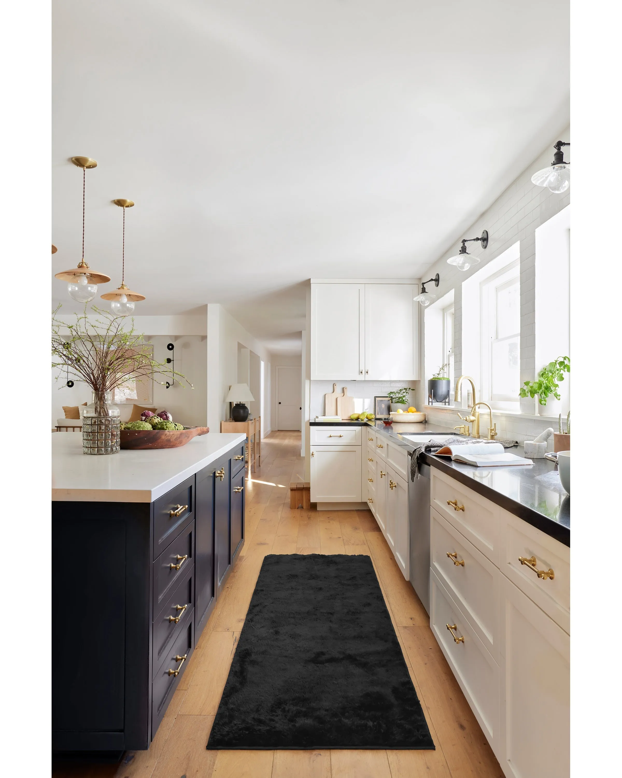 Ink Black Plush Rug