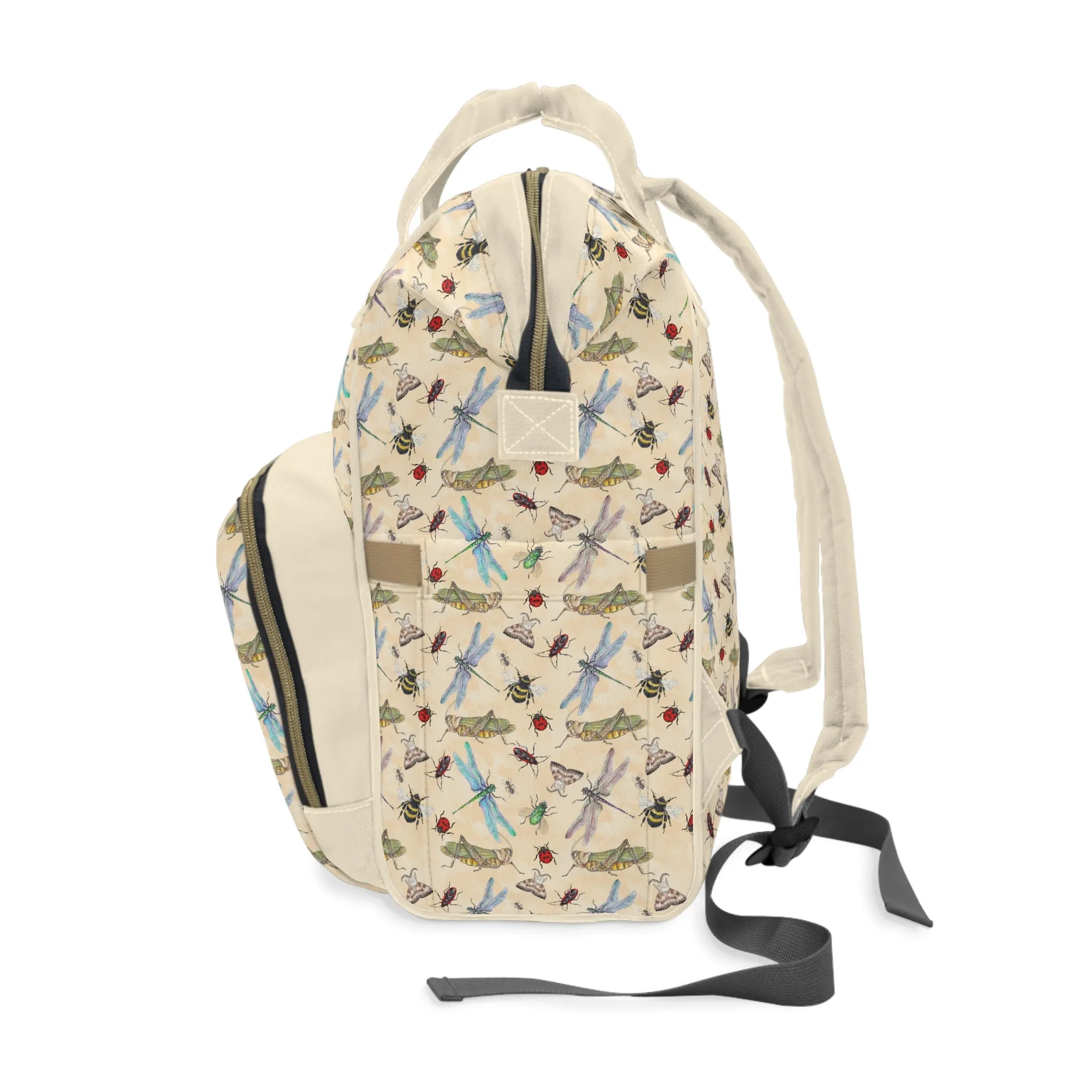 Insect Diaper Backpack - Whimsical Baby Bag with Colorful Insect Patterns, Perfect for Nature-Loving Parents