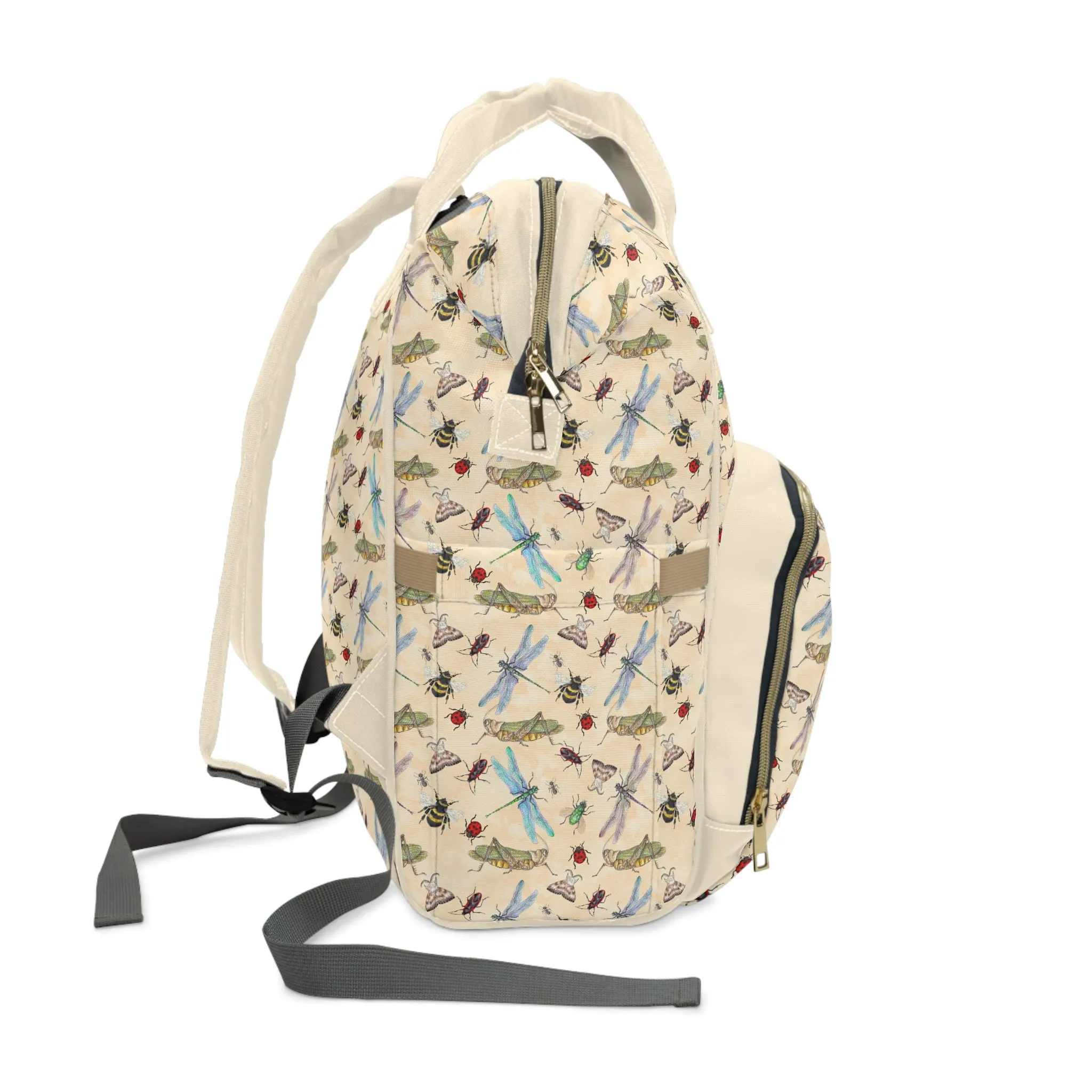 Insect Diaper Backpack - Whimsical Baby Bag with Colorful Insect Patterns, Perfect for Nature-Loving Parents