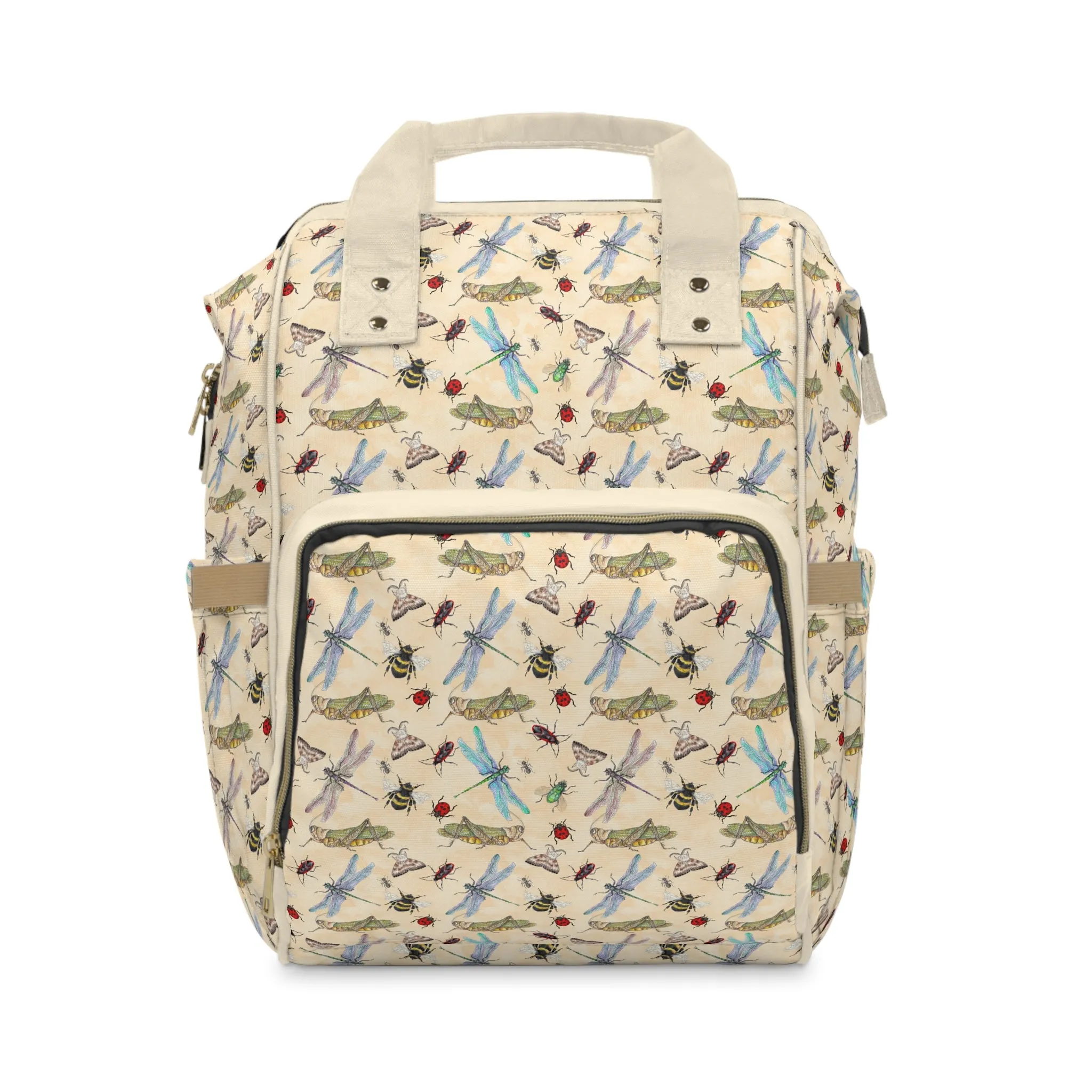 Insect Diaper Backpack - Whimsical Baby Bag with Colorful Insect Patterns, Perfect for Nature-Loving Parents