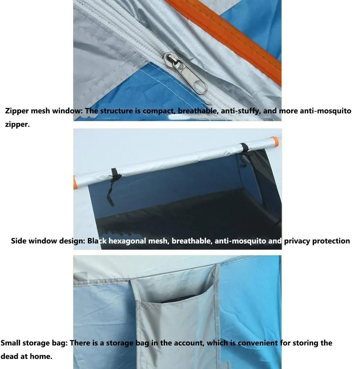 Instant Pop Up Tent Family Camping Tent 3-4 Person Portable Tent Automatic Tent Waterproof Windproof for Camping Hiking Mountaineering (Green 34 People 200 * 200 * 135CM)
