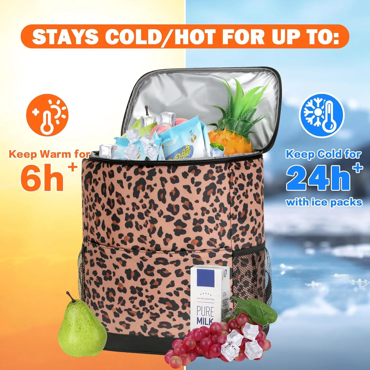 Insulated Cooler Backpack 30 Cans - Leak Proof Beer Backpack Lightweight Cooler Bag for Travel, Camping, Beach, Lunch