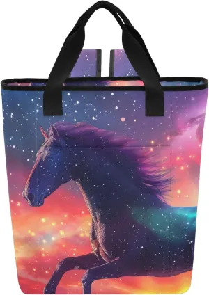 Insulated Cooler Backpack A Galloping Horse Roars in The Sky Lunch Bag for Picnic Travel Work Beach
