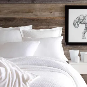 Interlaken White Matelasse Coverlet, King Size, White Solid Pattern