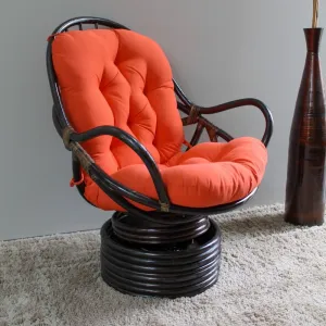 International Caravan Furniture Piece Swivel Rocker with Twill Cushion