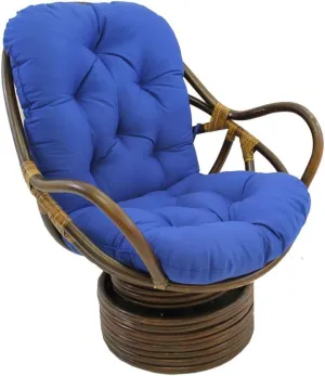International Caravan Furniture Piece Swivel Rocker with Twill Cushion