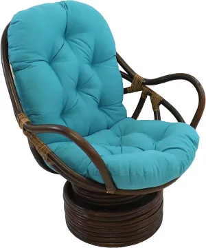 International Caravan Furniture Piece Swivel Rocker with Twill Cushion