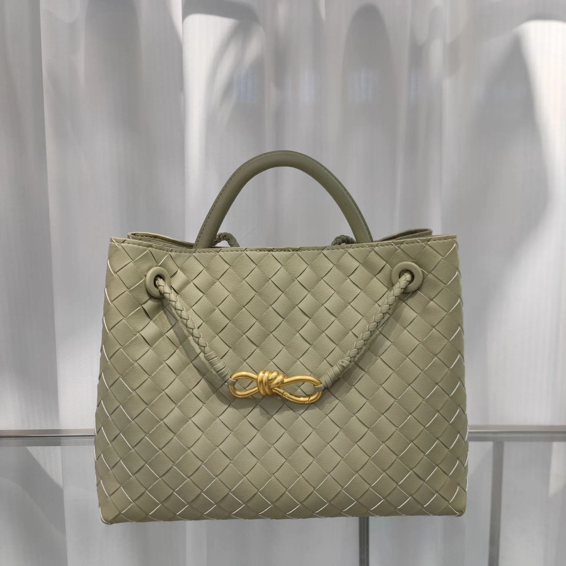 Intrecciato Weave Leather Bag