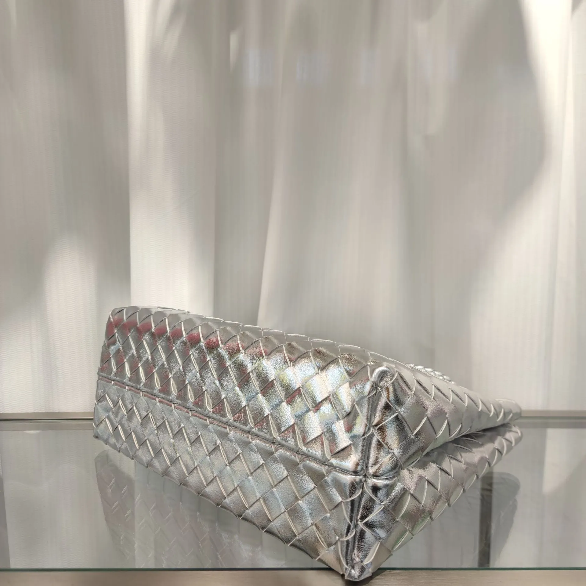 Intrecciato Weave Leather Bag
