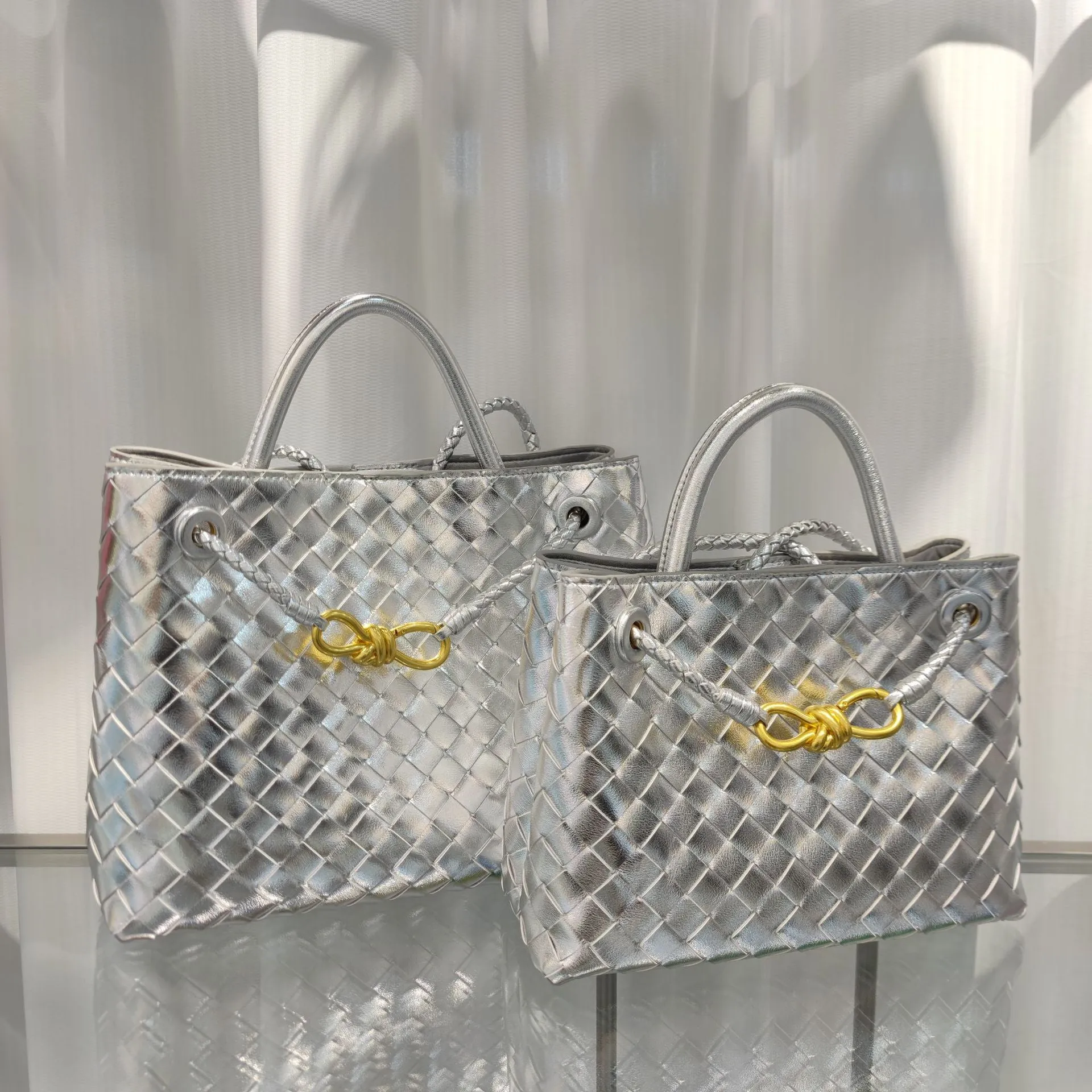 Intrecciato Weave Leather Bag
