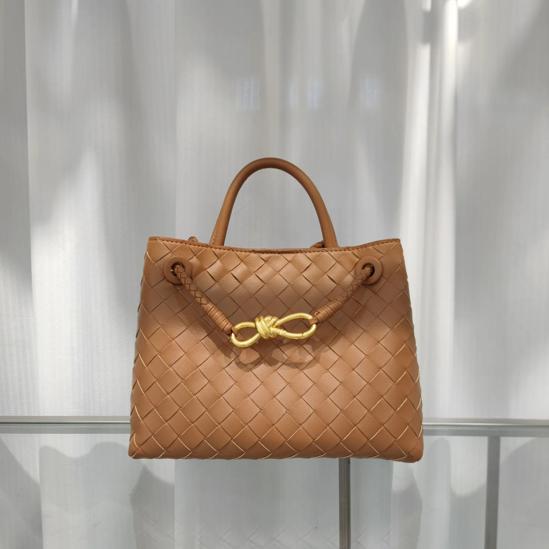 Intrecciato Weave Leather Bag