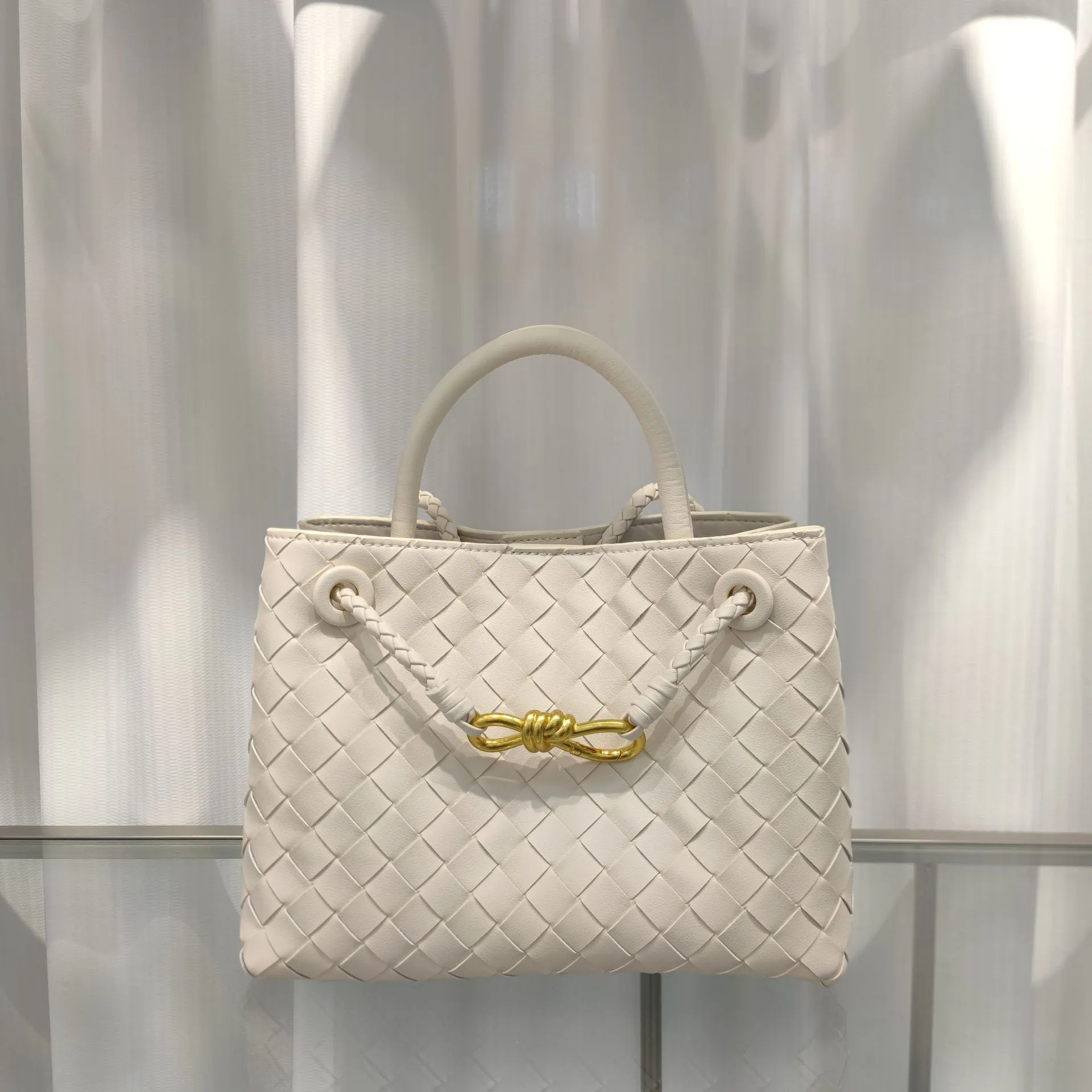 Intrecciato Weave Leather Bag