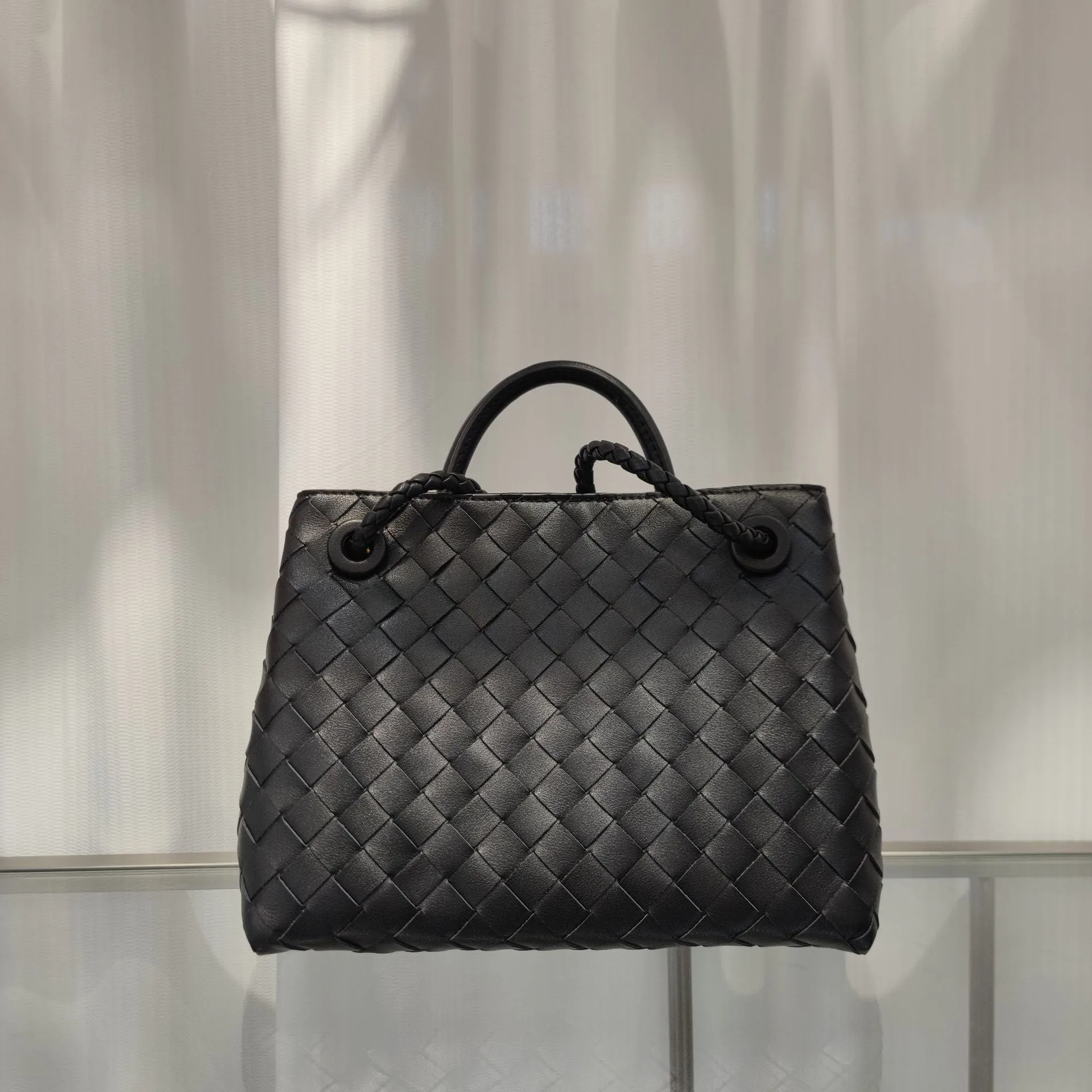 Intrecciato Weave Leather Bag