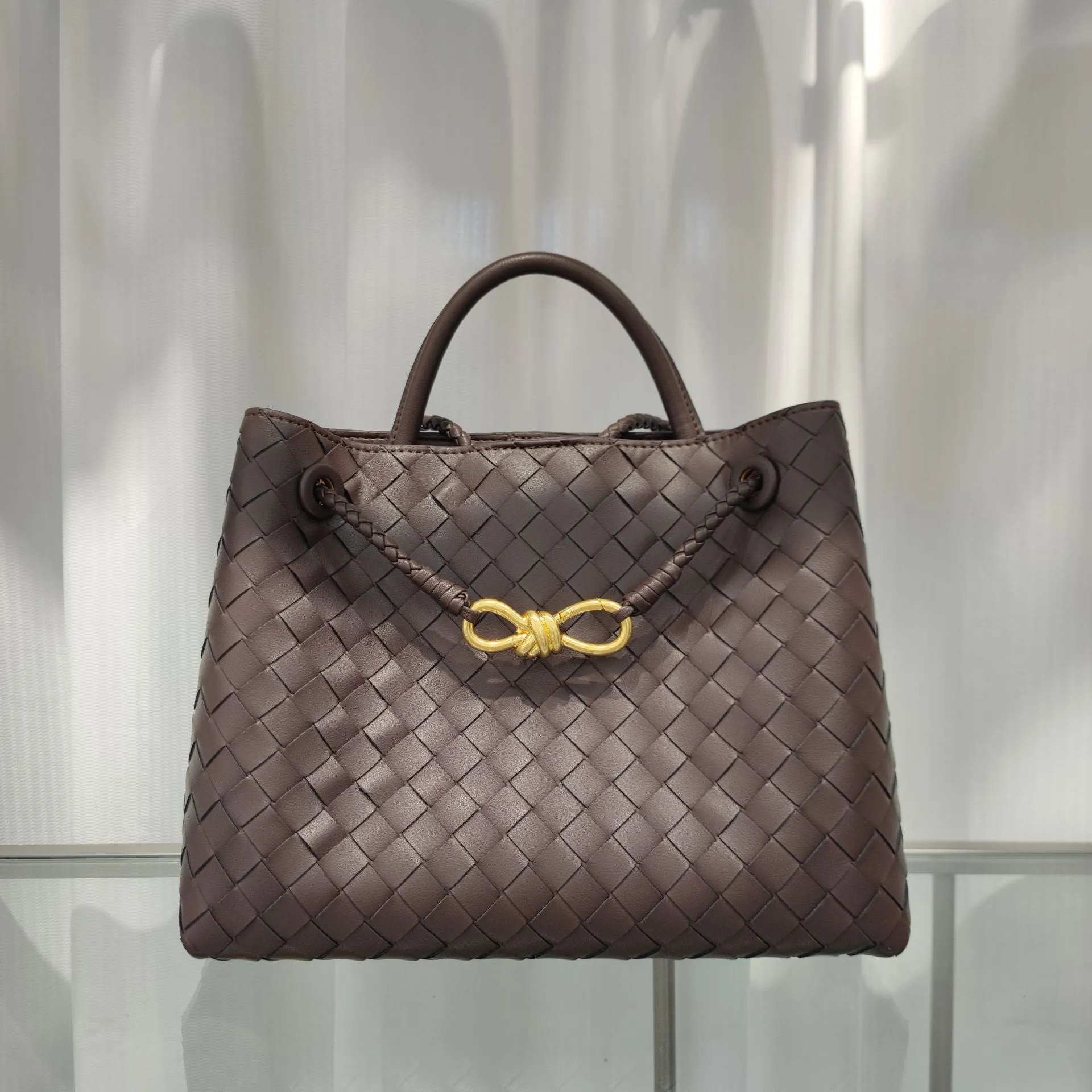 Intrecciato Weave Leather Bag
