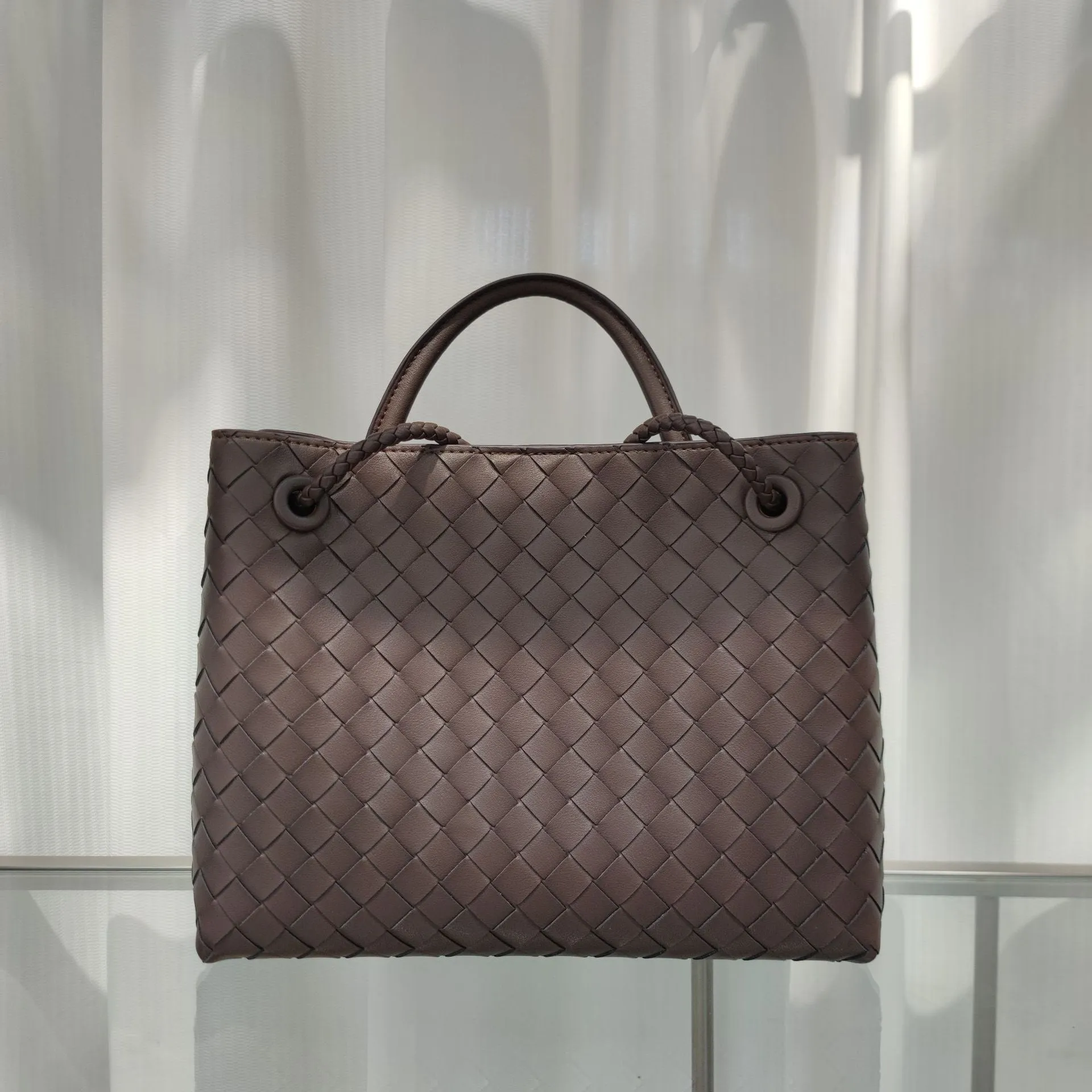 Intrecciato Weave Leather Bag