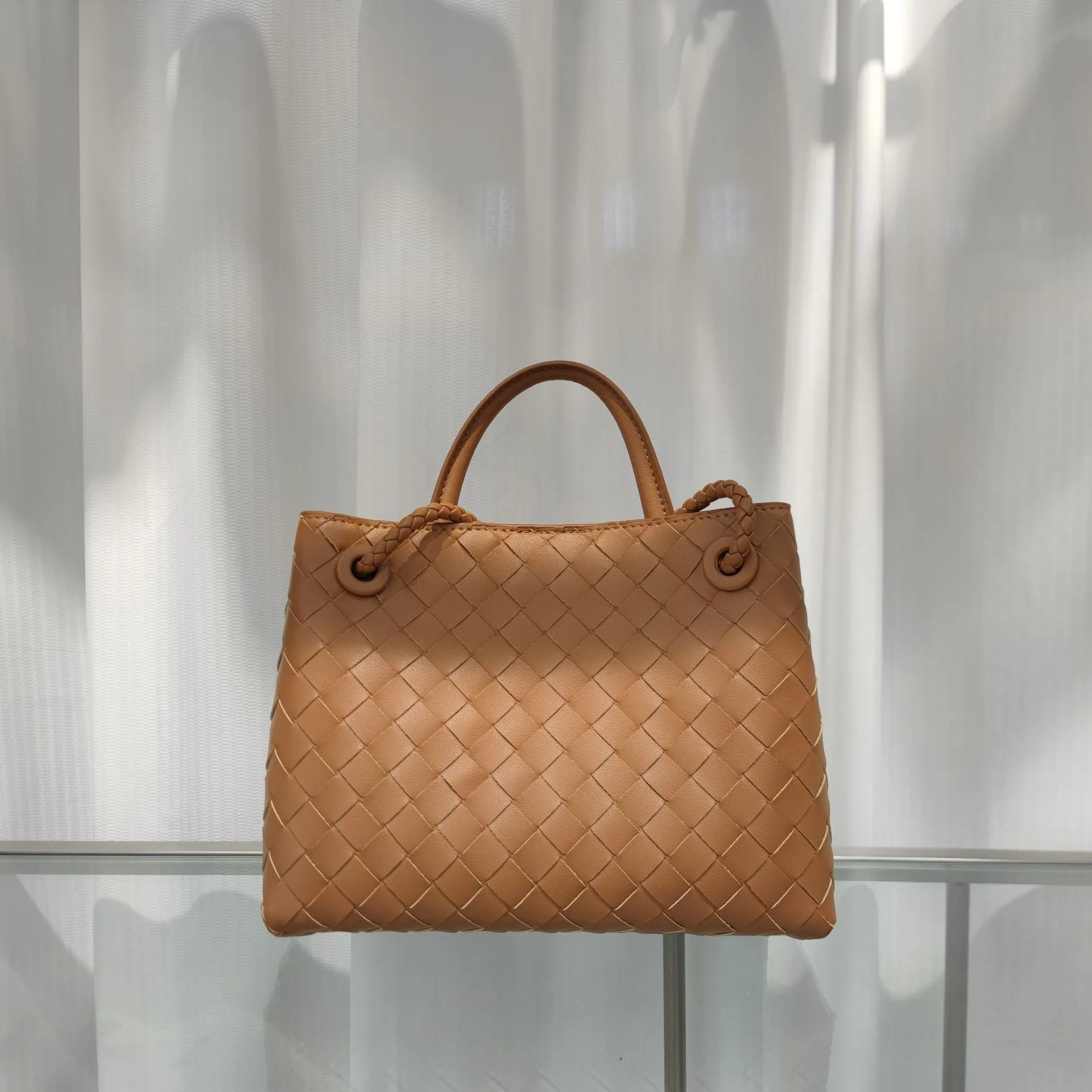 Intrecciato Weave Leather Bag