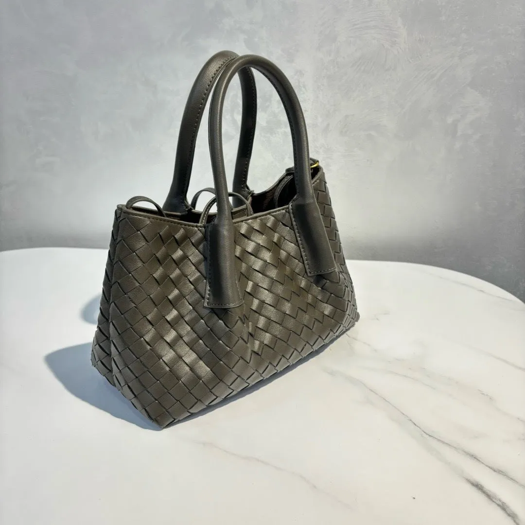 Intrecciato Weave Leather Tote Bag