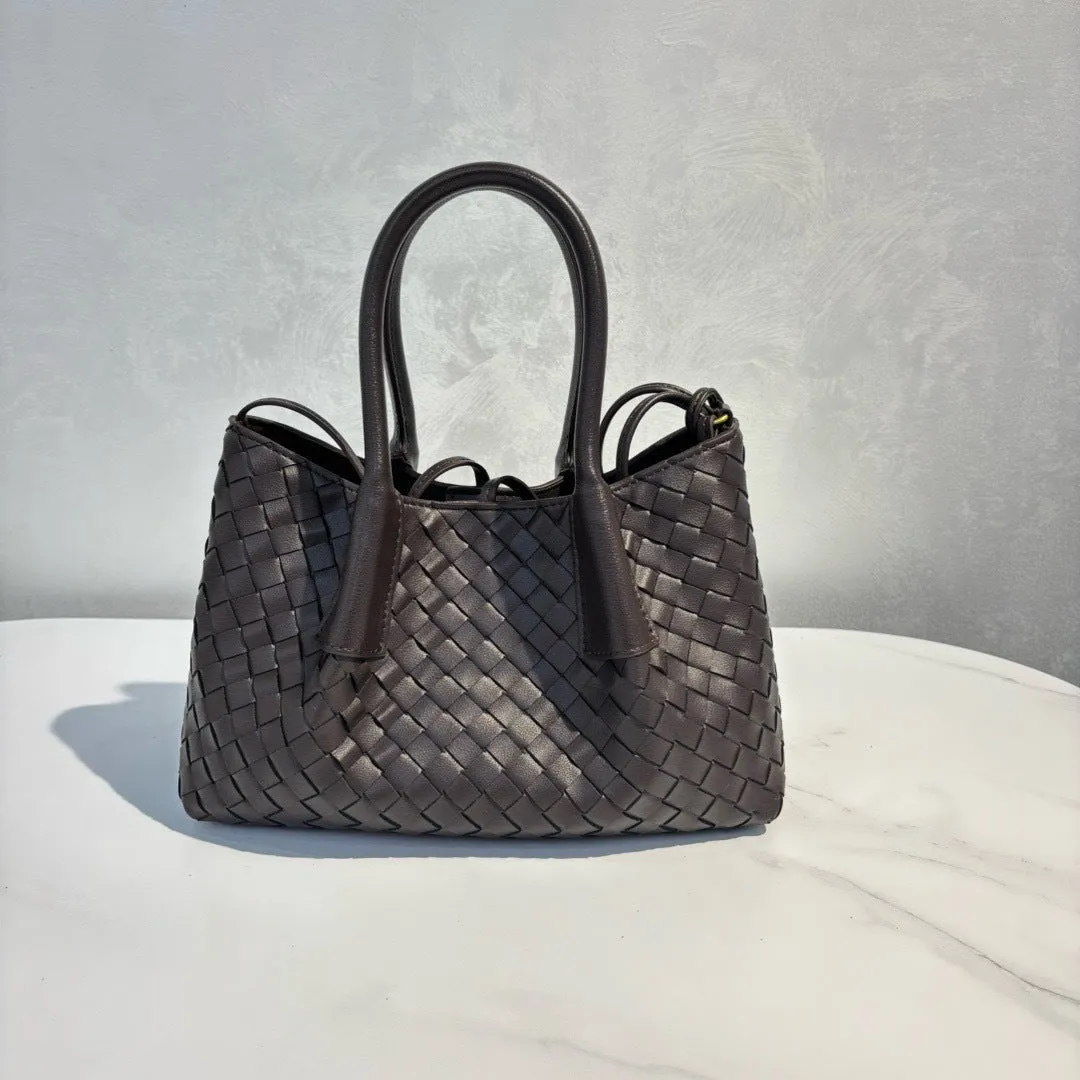 Intrecciato Weave Leather Tote Bag