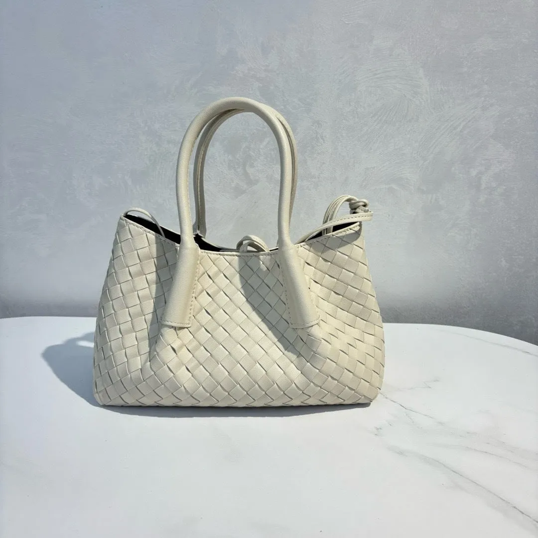 Intrecciato Weave Leather Tote Bag
