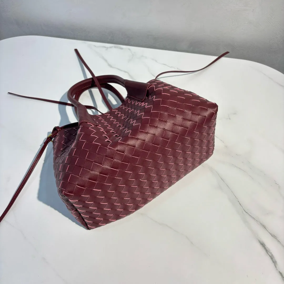 Intrecciato Weave Leather Tote Bag
