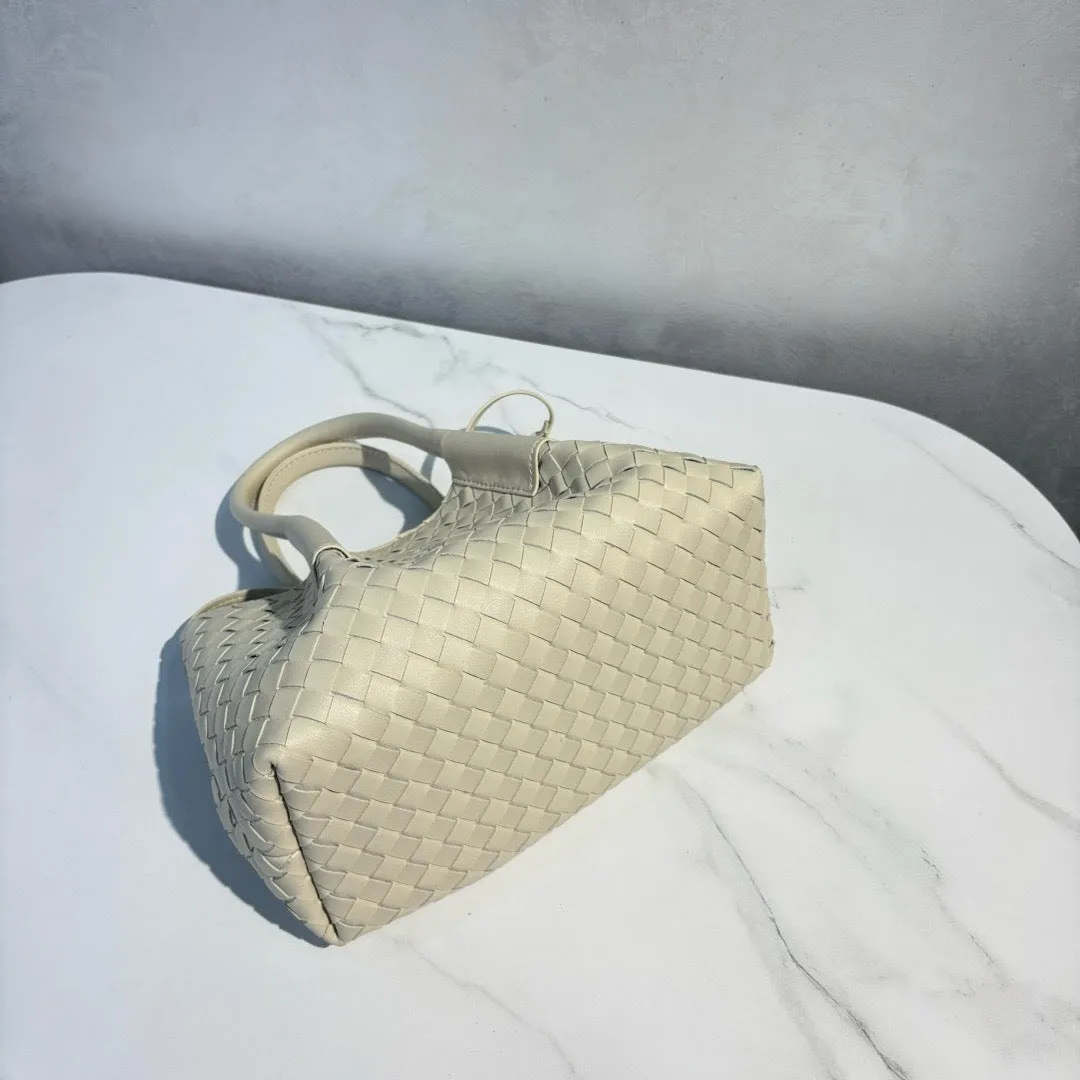 Intrecciato Weave Leather Tote Bag