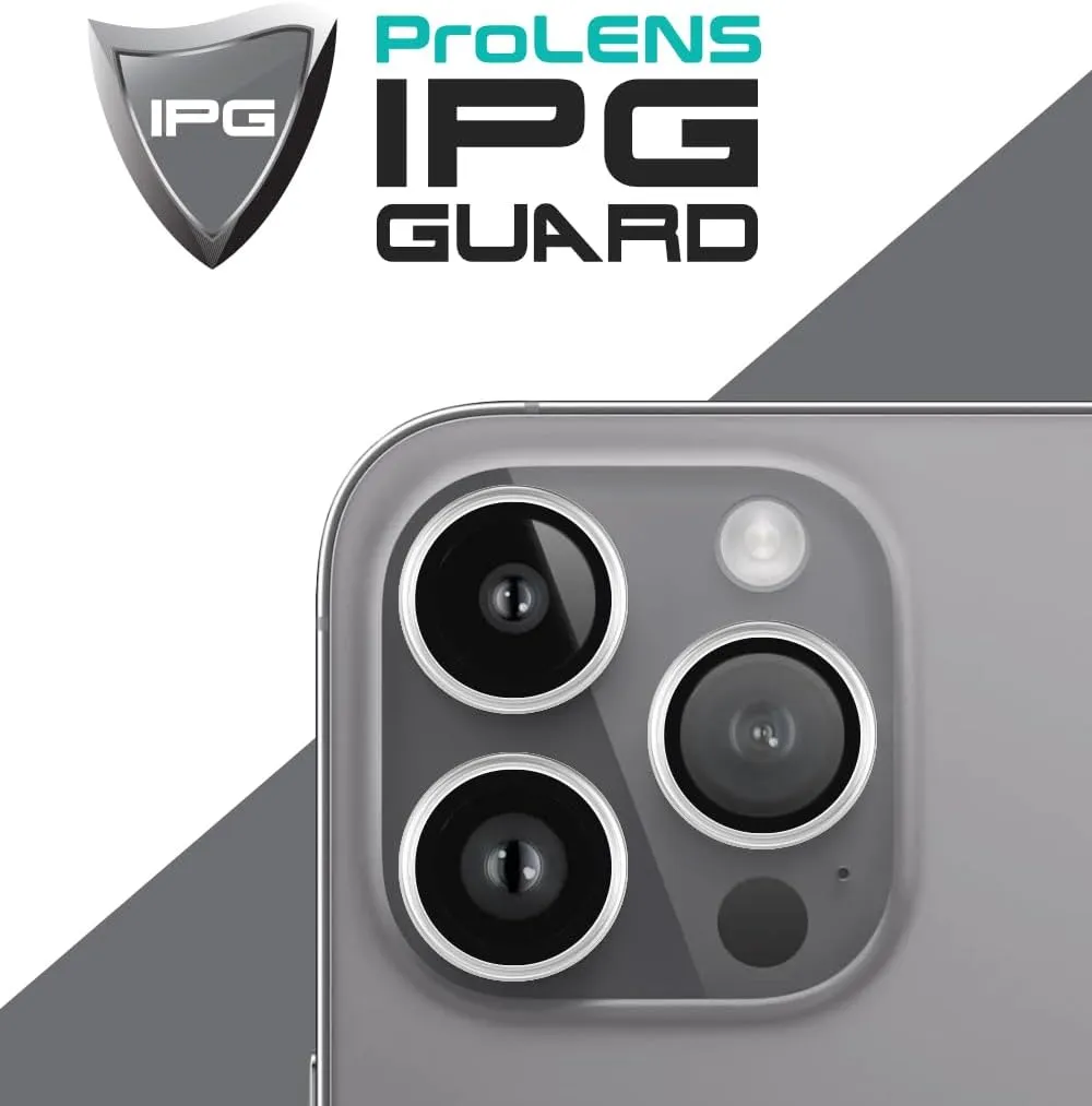 IPG ProLENS Clear Camera Lens Protector for iPhone 14 Pro / Pro Max, Alumina Silicate Tempered Class , HD Clarity, Scratch-Resistant, Individual Camera Lens Cover with Transparent Ring for iph14Pro/MaxCLEAR