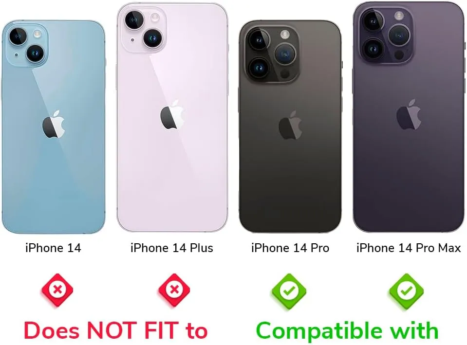 IPG ProLENS Clear Camera Lens Protector for iPhone 14 Pro / Pro Max, Alumina Silicate Tempered Class , HD Clarity, Scratch-Resistant, Individual Camera Lens Cover with Transparent Ring for iph14Pro/MaxCLEAR