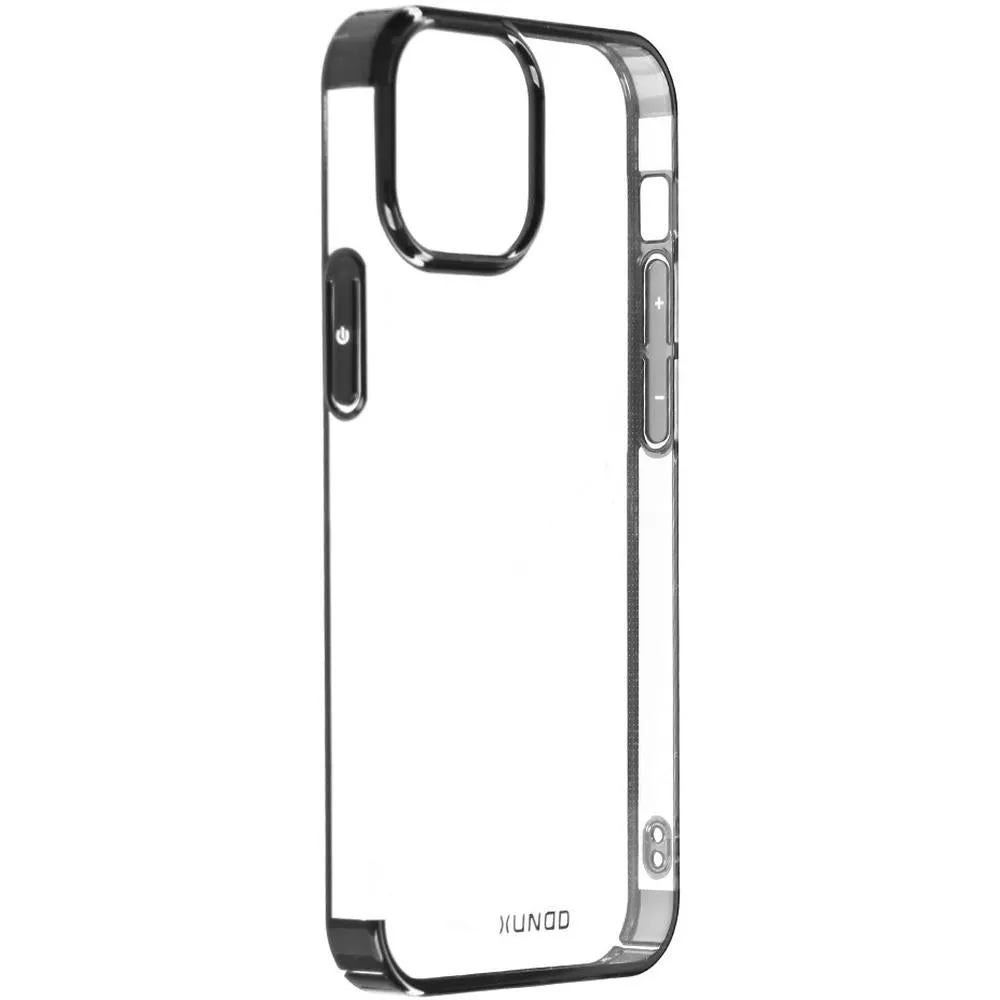 iPhone 15 Plus XUNDD Jazz 2 Series Luxurious Electroplated Shockproof Clear Case-Black