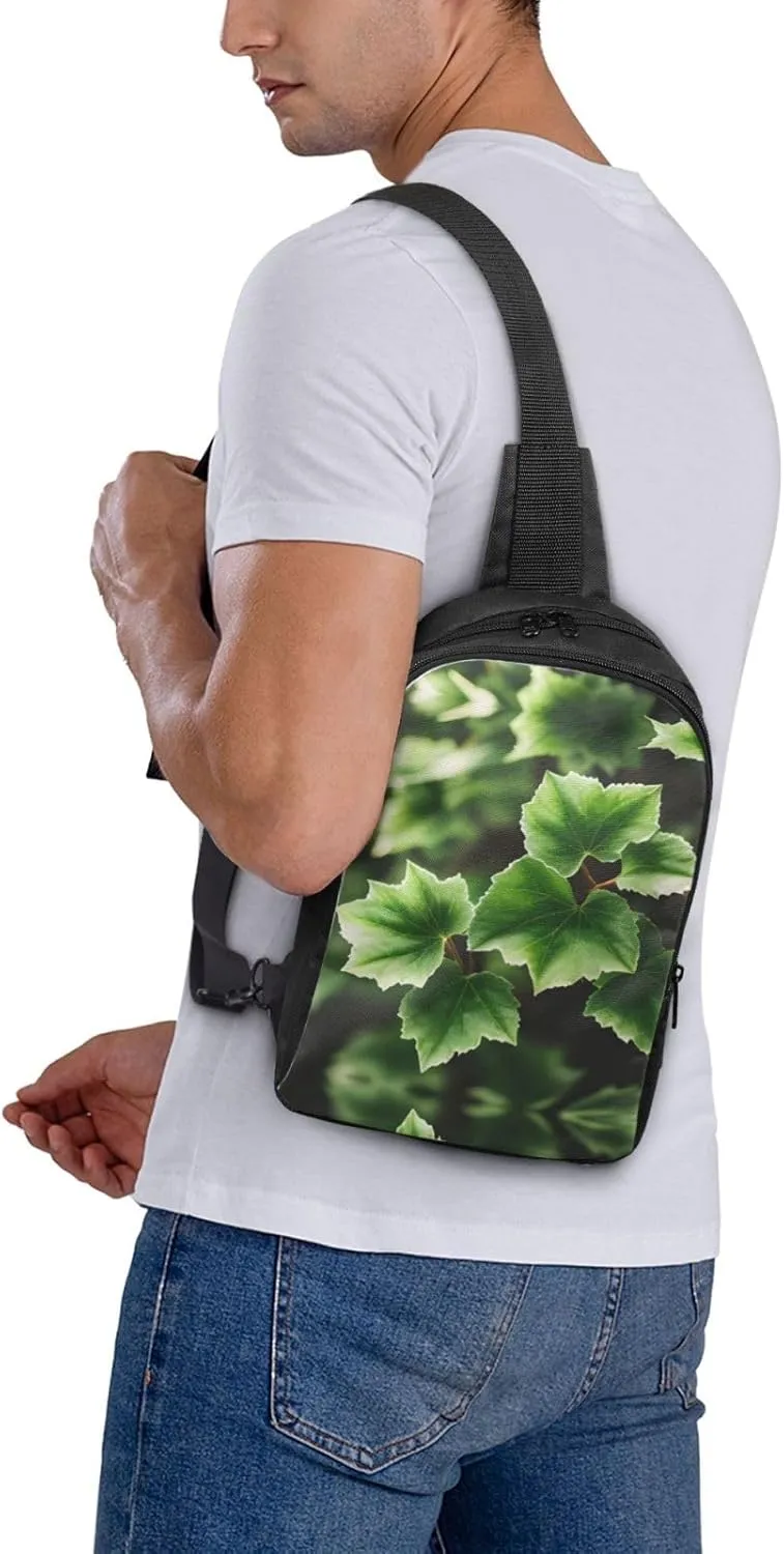 Ivy Blossoms Tree Dual Pocket Chest Bag - Versatile Purse, Sling Purse - Ideal for Concerts, Sports, Travelling, & More
