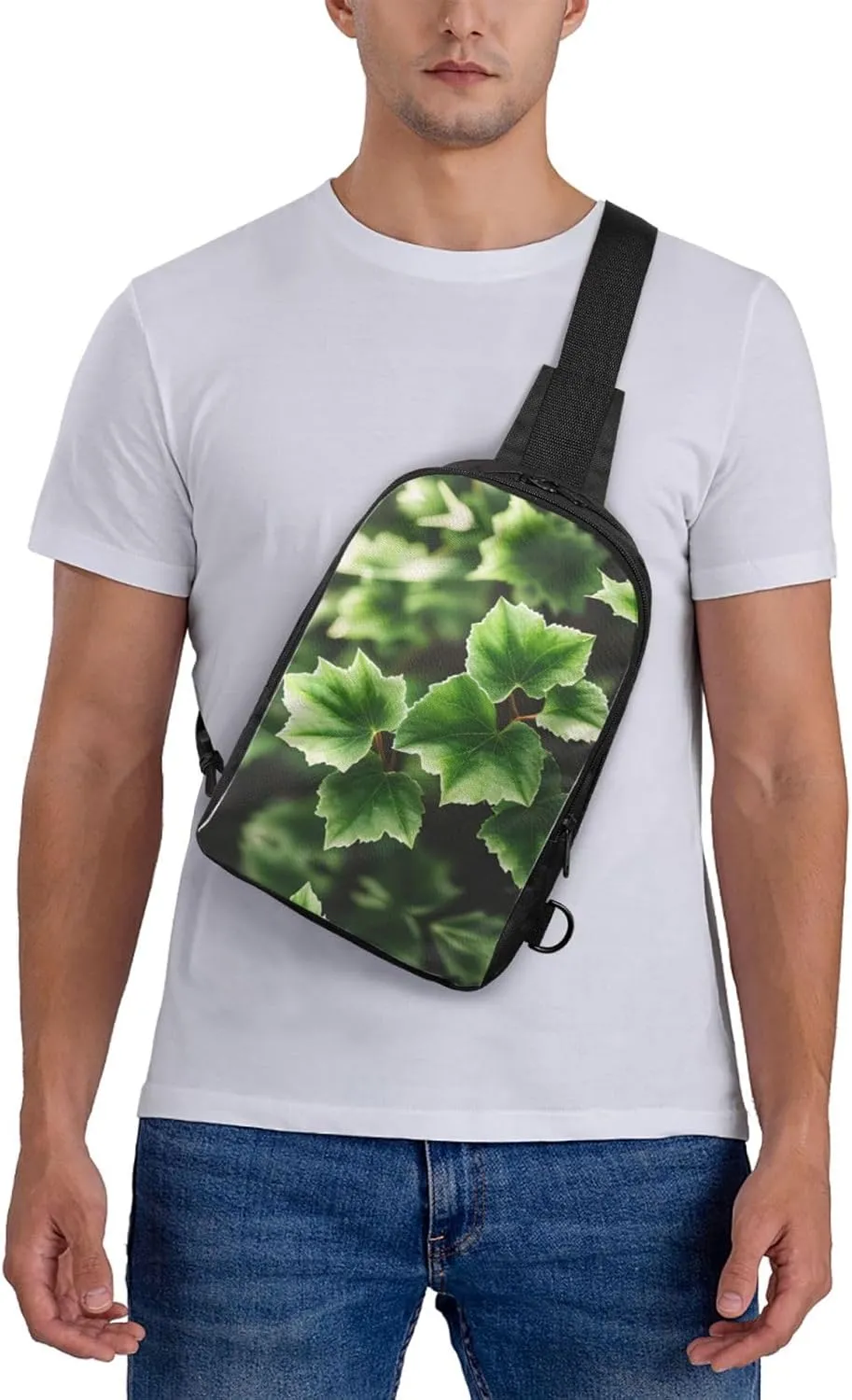 Ivy Blossoms Tree Dual Pocket Chest Bag - Versatile Purse, Sling Purse - Ideal for Concerts, Sports, Travelling, & More
