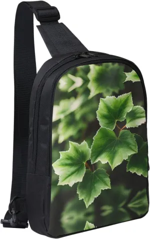 Ivy Blossoms Tree Dual Pocket Chest Bag - Versatile Purse, Sling Purse - Ideal for Concerts, Sports, Travelling, & More