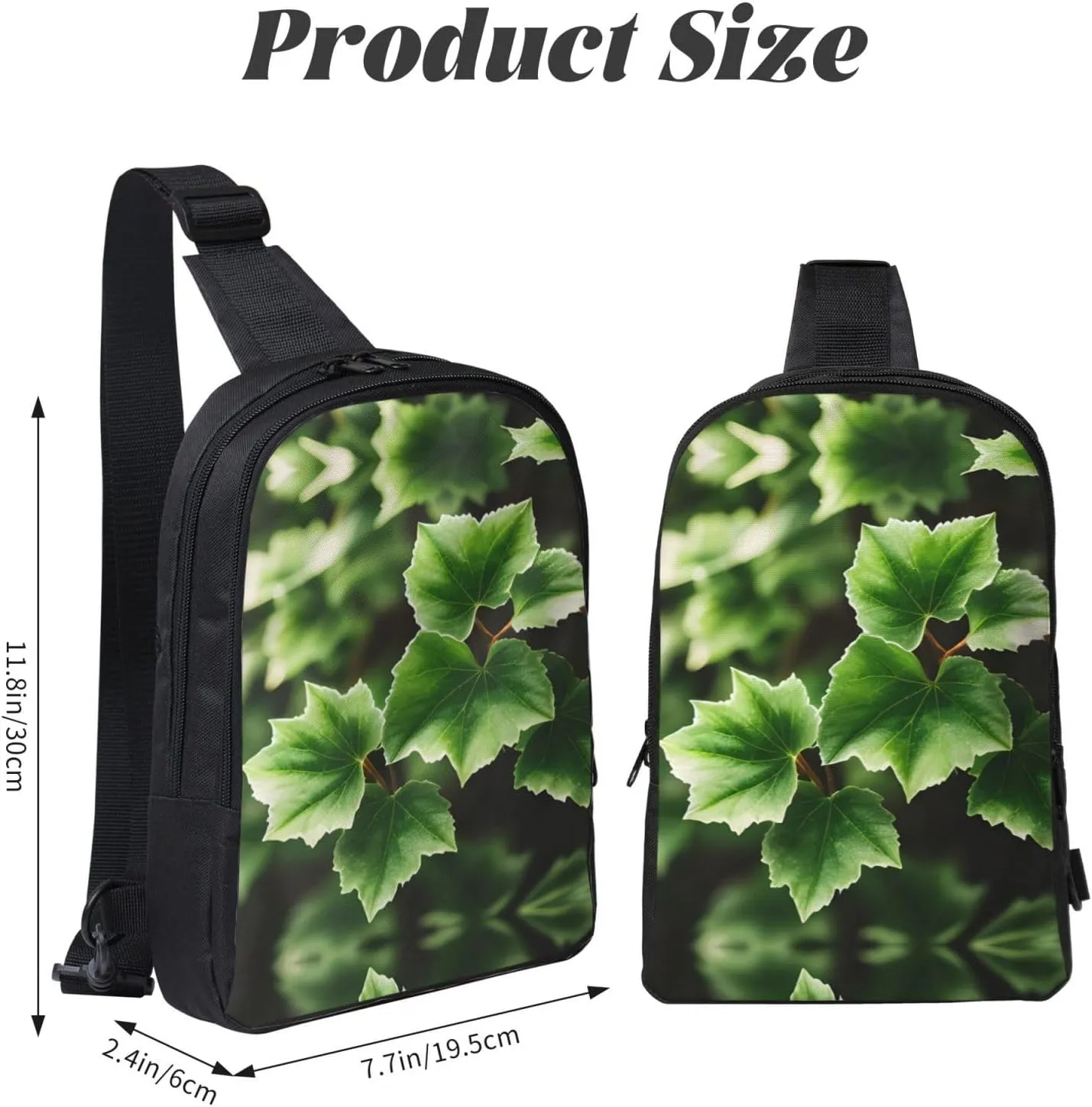 Ivy Blossoms Tree Dual Pocket Chest Bag - Versatile Purse, Sling Purse - Ideal for Concerts, Sports, Travelling, & More