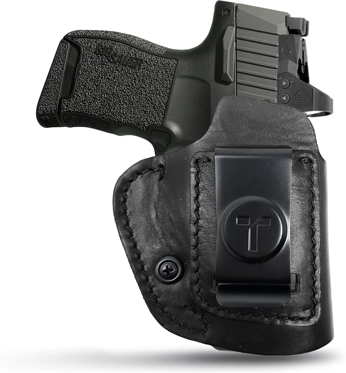 IWB Suede Leather Holsters for Pistols Optic Ready Right Hand. Fits for Sig Sauer P365/P365 XL. Leather Gun Holsters