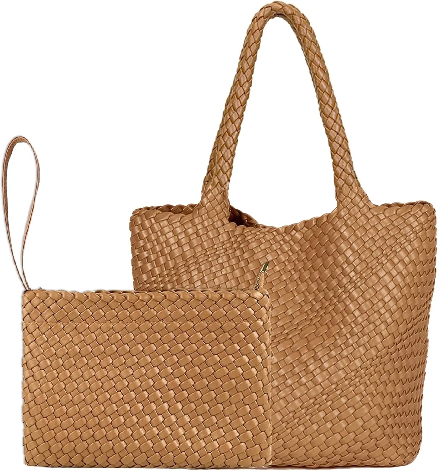 JINMANXUE Fashion Woven Bag Shopper Bag Travel Handbags and Purses Women Tote Bag Large Capacity Shoulder Bags