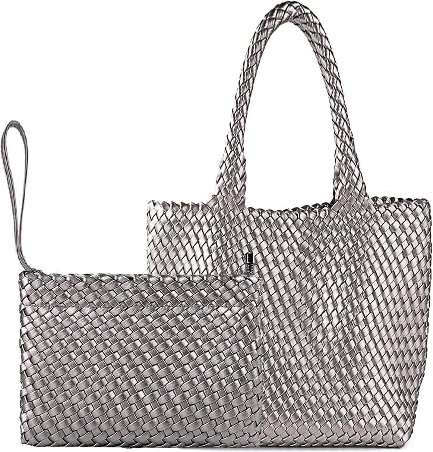 JINMANXUE Fashion Woven Bag Shopper Bag Travel Handbags and Purses Women Tote Bag Large Capacity Shoulder Bags