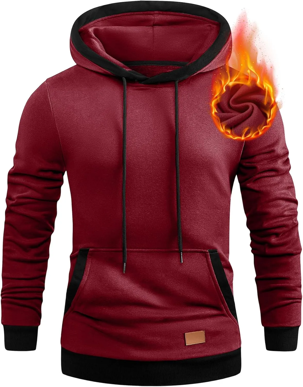 JMIERR Men's Cotton Casual Hoodies Sweatshirts Fashion Long Sleeve Drawstring Fleece Pullover Hoodie with Pockets