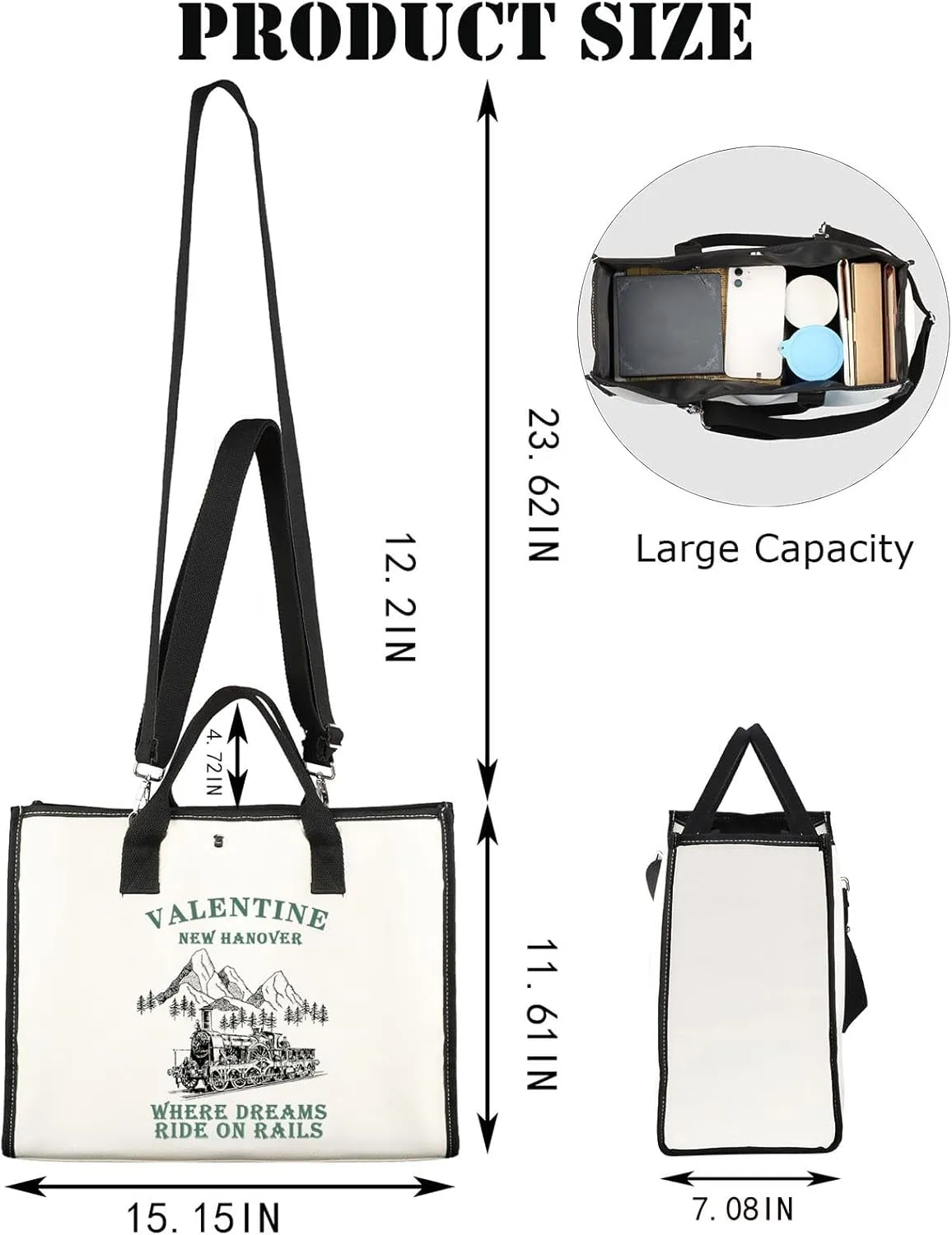 JNIAP Adventure Game Inspired Tote Bag New Hanover Gifts Town Of Valentine Gift Arthur Morgan Gift