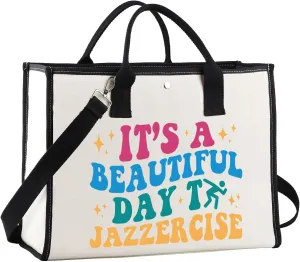 JNIAP Jazzercise Tote Bag - It's A Beautiful Day To Jazzercise Dancer Shoulder Bag