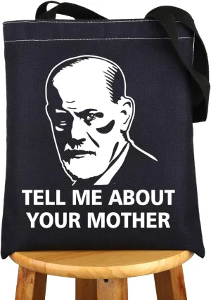 JNIAP Psychologists Tote Bag Psychology Gifts Tell Me About Your Mother Psychologists Shoulder Bag