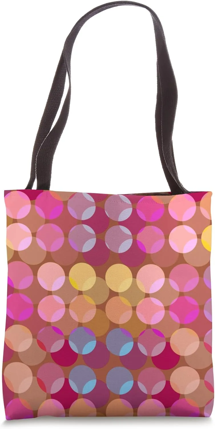 Jolly Pink Polka Dot Pattern Tote Bag