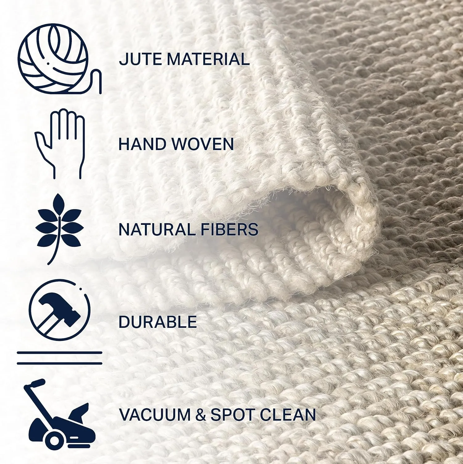 JONATHAN Y NRF102B-8 Pata Hand Woven Chunky Jute Light Ivory 8 ft. x 10 ft. Area-Rug, Farmhouse, Easy-Cleaning, for Bedroom, Kitchen, Living Room,