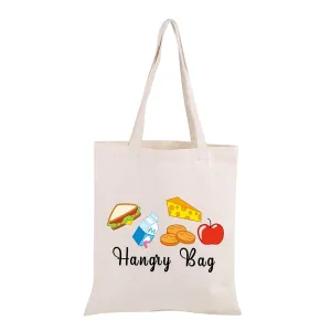 JXGZSO Funny Foodie Gift Hangry Bag Snack Travel Bags Emergency Snacks Food Storage Bag Snack Lover Gift (Hangry Bag Shopping)