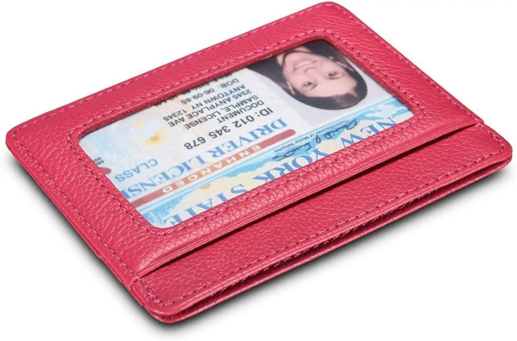 KALMORE Women's Credit Card Holder Leather Slim Minimalist Wallet