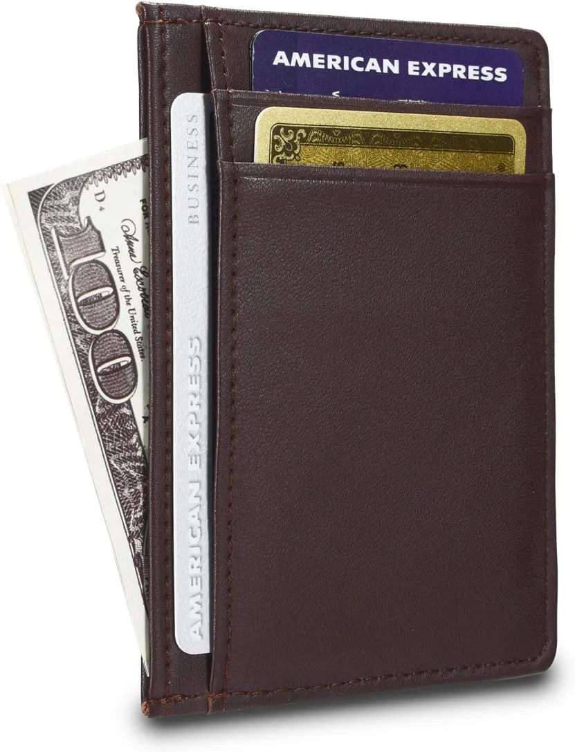 KALMORE Women's Credit Card Holder Leather Slim Minimalist Wallet