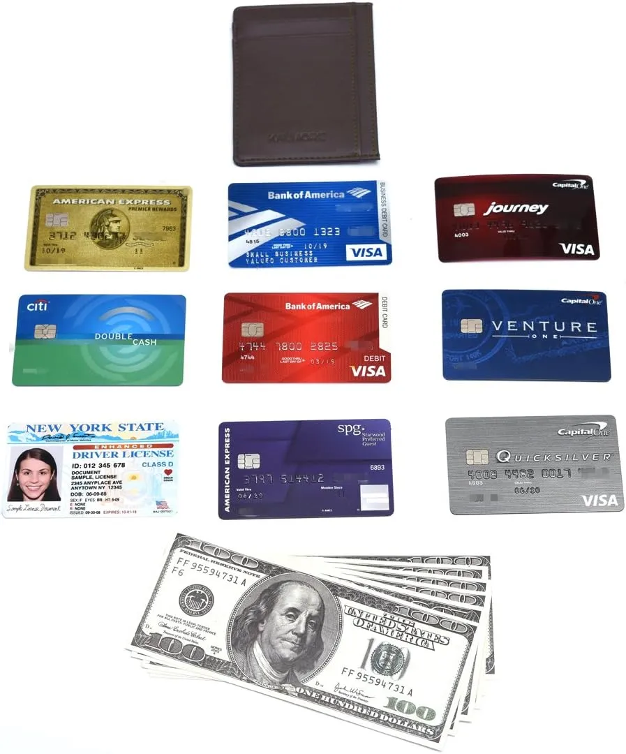 KALMORE Women's Credit Card Holder Leather Slim Minimalist Wallet