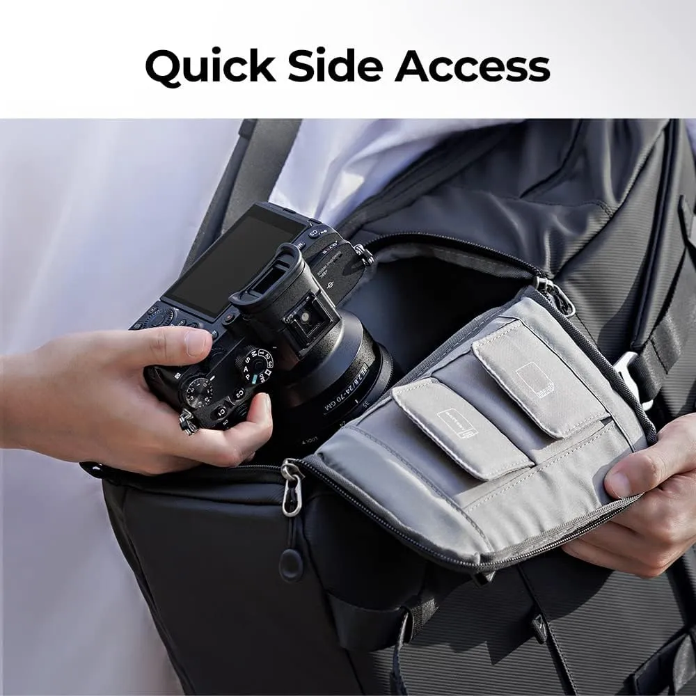 K&F Concept Camera Backpack, Camera Bags for Photographers Large Capacity Camera Case with Raincover,15-15.6 Inch Laptop Compartment Compatible for Canon/Nikon/Sony/DJI Mavic Drone(Backpack 20L)
