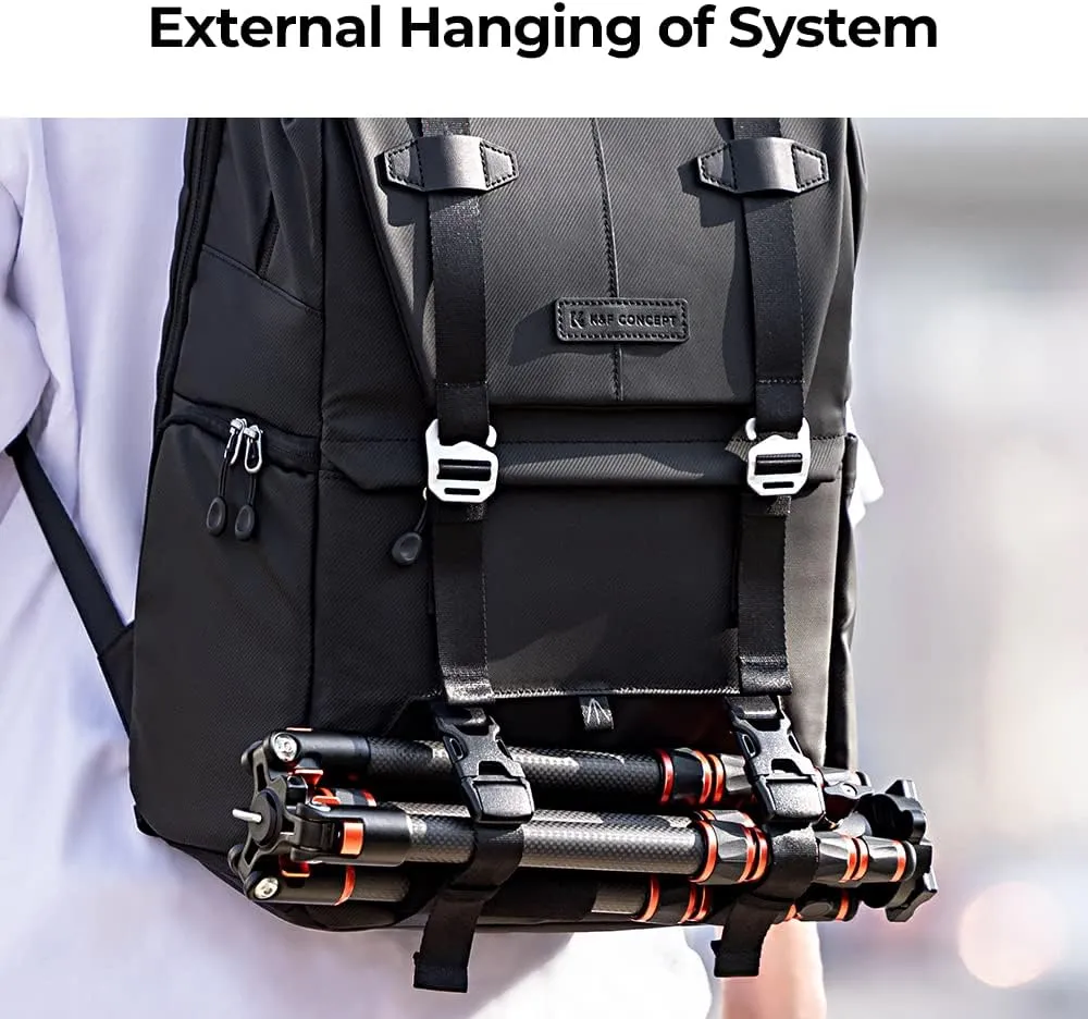 K&F Concept Camera Backpack, Camera Bags for Photographers Large Capacity Camera Case with Raincover,15-15.6 Inch Laptop Compartment Compatible for Canon/Nikon/Sony/DJI Mavic Drone(Backpack 20L)